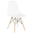 thumbnail image 1 of Bold Tones Mid-Century Modern Style Plastic DSW Shell Dining Chair, White (Set of 1), 1 of 2