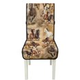 thumbnail image 7 of TSOVTHRID Horse Pattern Quilted Dining Chair Slipcovers Stretchy Soft Chair Covers with Detachable Strap, Beige Non-Slip Seat Cushion Covers for Kitchen Dining Room, Set of 1, 7 of 7