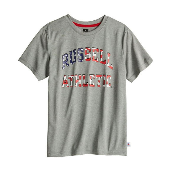 Boys 8-20 Russell Athletic Logo Americana Tee, Boy's, Size: Small, Med Grey