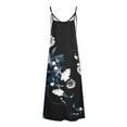 thumbnail image 4 of Mefallenssiah Femmes Sans Manches Imprimé Casual Robe de Soleil V Cou Sangle Longue Robe, 4 of 5