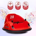 thumbnail image 4 of Acekid 12V Ride On Bumper Car Ride on Toy Gifts Electric Bumping Car with Remote Control Battery Display 360 Degree Spin LED Lights Red, 4 of 7