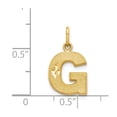 thumbnail image 3 of 14K Yellow Gold Charm Pendant Themed 20 mm 10 Initial G, 3 of 3