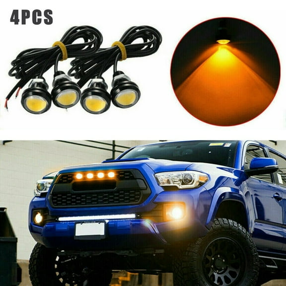 4pcs LED Amber Grille Lighting Kit Truck For Ford SUV Raptor Style Universal