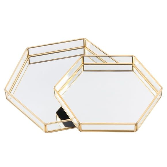 Mirrored Vanity Trays