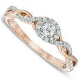 thumbnail image 2 of Fascinating Infinity Ring Wedding Ring 0.50 Carat Round Cut Diamond Moissanite On Rose Gold, 2 of 3