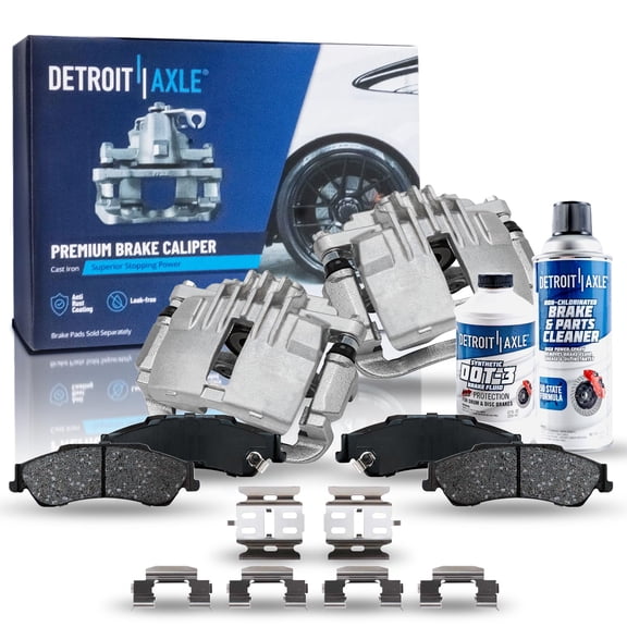Detroit Axle - Rear Brake Kit for Chevy Blazer S10 GMC Jimmy Sonoma Isuzu Hombre Olds Bravada, Brake Calipers Ceramic Brake Pads Replacement