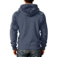 thumbnail image 4 of Iaqnaocc Christmas Mens Hoodies Casual Flannel Fuzzy Fleece Hooded Sweatshirt Xmas Cozy Fit Faux Fur Long Sleeve Pullover Top Navy XXL, 4 of 4