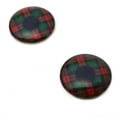 thumbnail image 2 of Green and Red Holiday Tartan Plaid Glass Eyes, 2 of 11