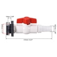 thumbnail image 2 of Kit de conector de válvula de bola de PVC Uxcell, grifo de jardín G1, con adaptador de ajuste de fondo, gris, blanco y rojo para tanque de agua, 2 of 5