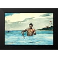 thumbnail image 2 of Homer, Winslow 14x11 Black Modern Framed Museum Art Print Titled - The Bather, 2 of 5