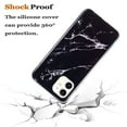 thumbnail image 2 of Dteck Phone Case for Apple iPhone 11 6.1 inch,Marble Stone Design Pattern TPU Soft Silicone Shockproof Ultra Slim Thin Anti-scratch Back Case Cover,Black Marble, 2 of 5