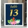 thumbnail image 3 of Darling Souvenir Lotus Floral Border Table Numbers DIY Wedding Reception Table Top Cards-4" x 6" (1 to 50), 3 of 4