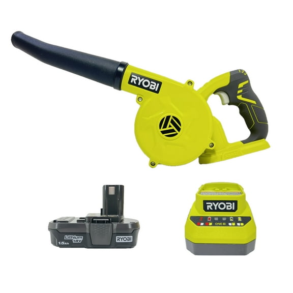 RYOBI ONE  18V P755 Cordless Compact Workshop Blower Kit with Battery and Charger (Bulk Packaged)