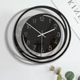 thumbnail image 2 of Reloj de pared redondo de 28 cm (11 pulgadas), sencillo, silencioso, de acrílico, para el hogar A, 2 of 7