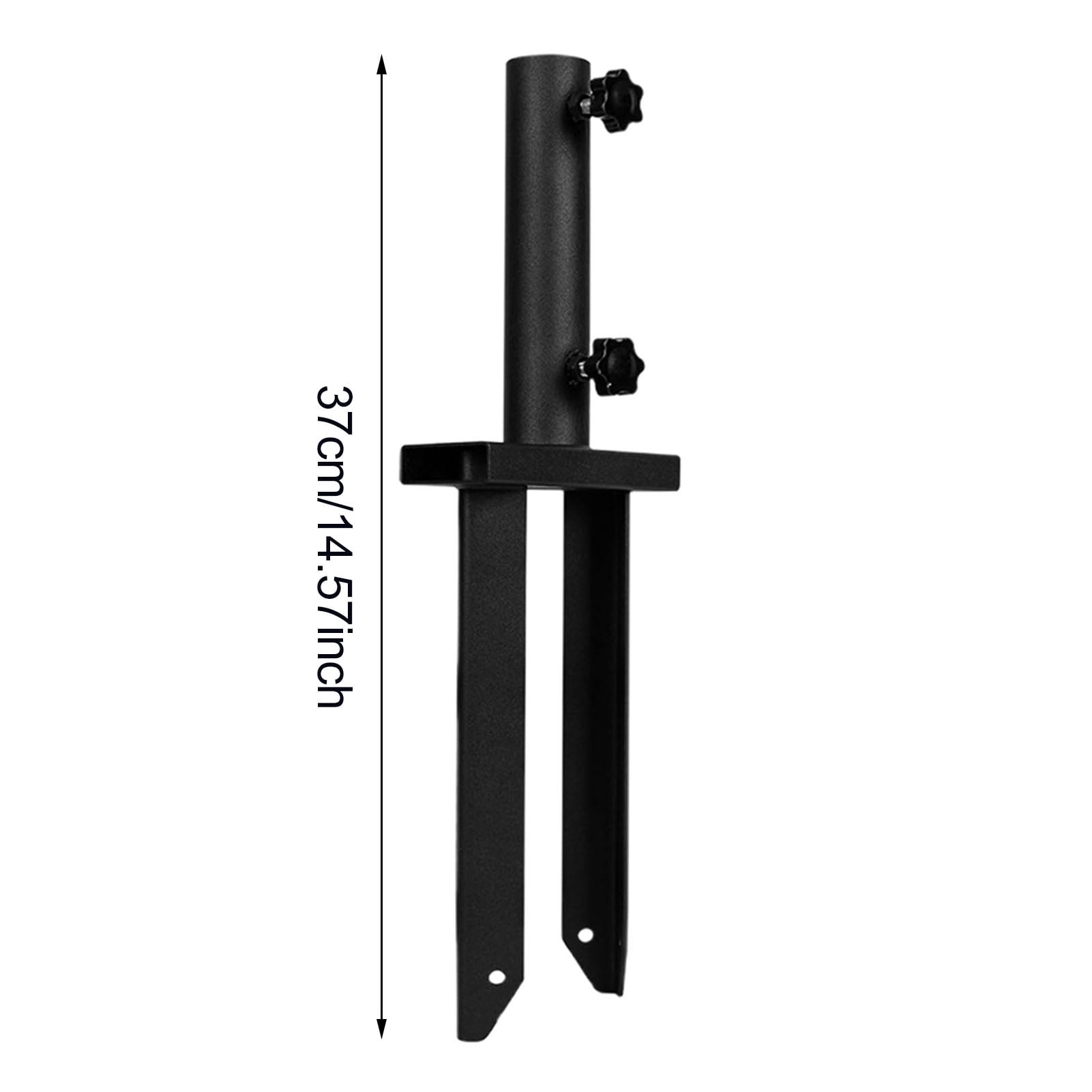 Heavy-Duty Flag Pole Holder Ground Stake Metal Flag Spike for Ground Adjustable Feather Flag Base Universal Light Stakes Rust-Resistant Outdoor Stand for Flags