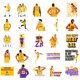 thumbnail image 4 of Pegatinas Kobes Bryants, vinilo impermeable, anime, 50 unidades/lote, 4 of 4