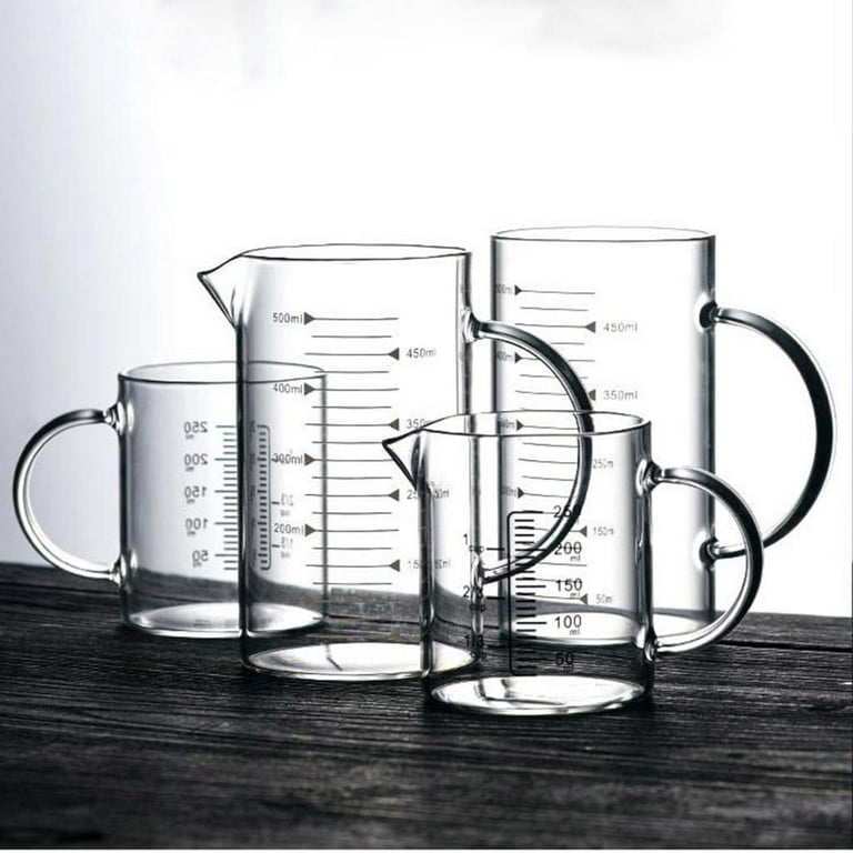 High Borosilicate Glass Measuring Cup Set-V-Shaped Spout，Includes 60ml —  CHIMIYA