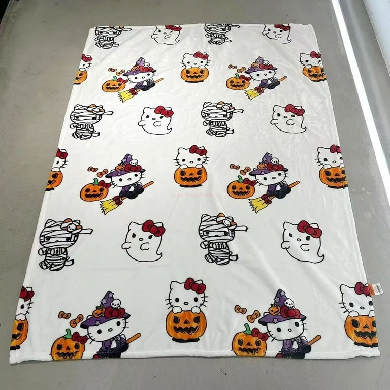 Hello Kitty Blankets Plush Flannel Kawaii Sanrio Room Decor Gift For G