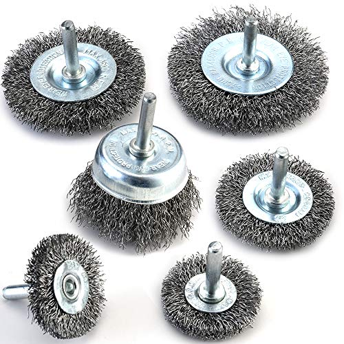 3x Steel Brush Set Small Cleaning Brushes Wire Rust Sparks Wheels Scrub FO