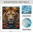 thumbnail image 3 of Diamond Art Kit for Adults, Lion Floral Majesty Beauty Diamond Painting for Adults Beginners, DIY Diamond Art Painting Kits, 5D Diamond Painting Crafts for Home Decor 12x16 Frameless, 3 of 7