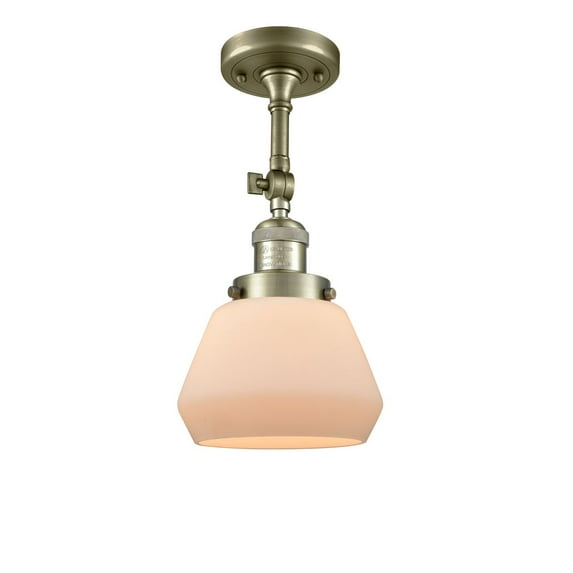 Innovations 1-LT LED Fulton 7" Semi-Flush Mount - Antique Brass - 201F-AB-G171-LED
