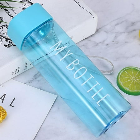 

wnpxqnt 500ml Color Frosted Water Tumbler Bottle with Cover For School/Office Z9T8