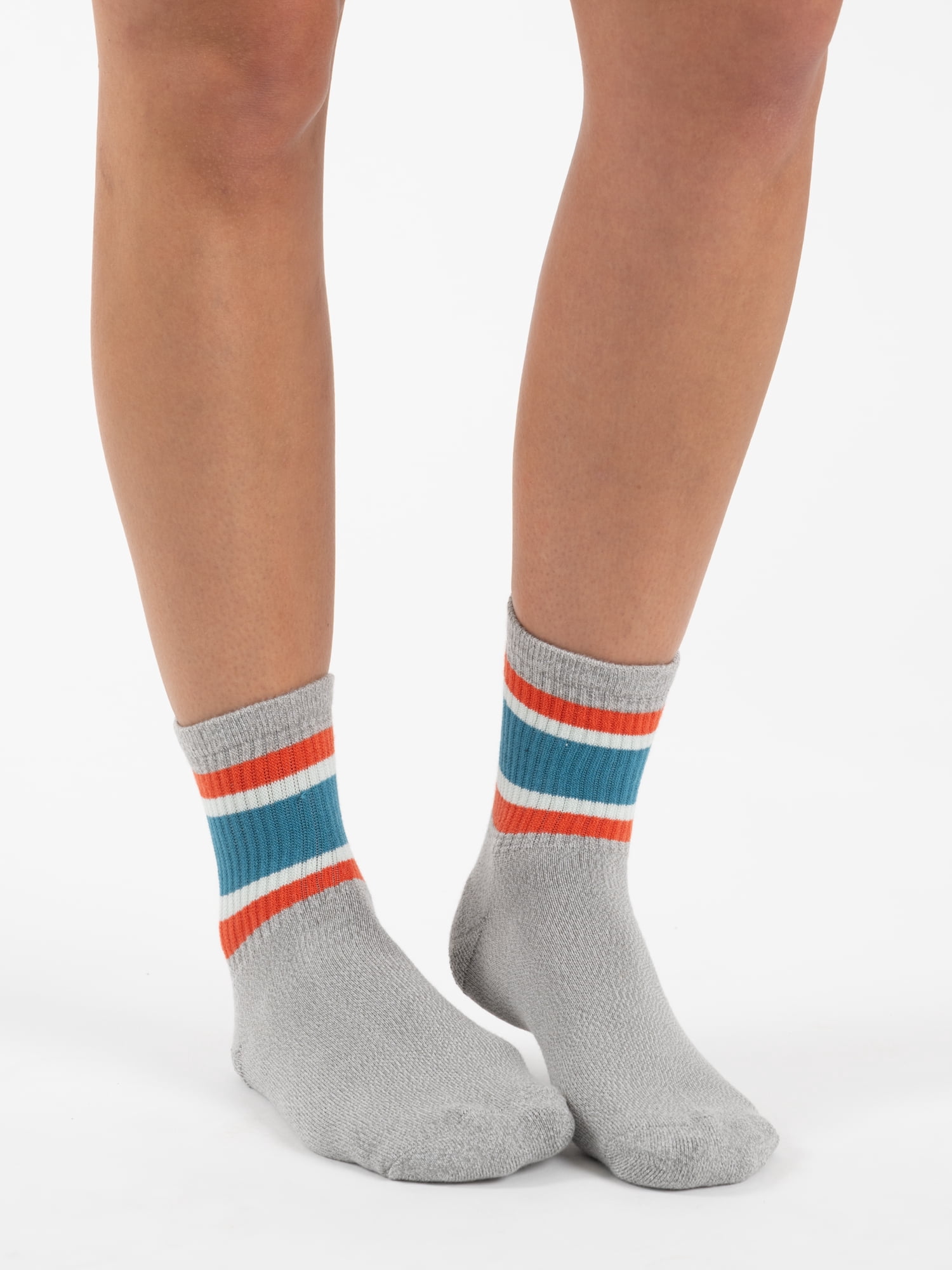 MUK LUKS Women's Dream Step Quarter Crew Socks, 4 Pair Pack