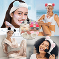 thumbnail image 5 of Spa Diademas Lindo Panda Coral Maquillaje Diademas Lavado de cara Diadema Maquillaje Elástico Turbante Bandas para el cabello Ducha Yoga Envolturas para la cabeza Diadema facial Vhermosa CPB-DE-LYY960-2, 5 of 5