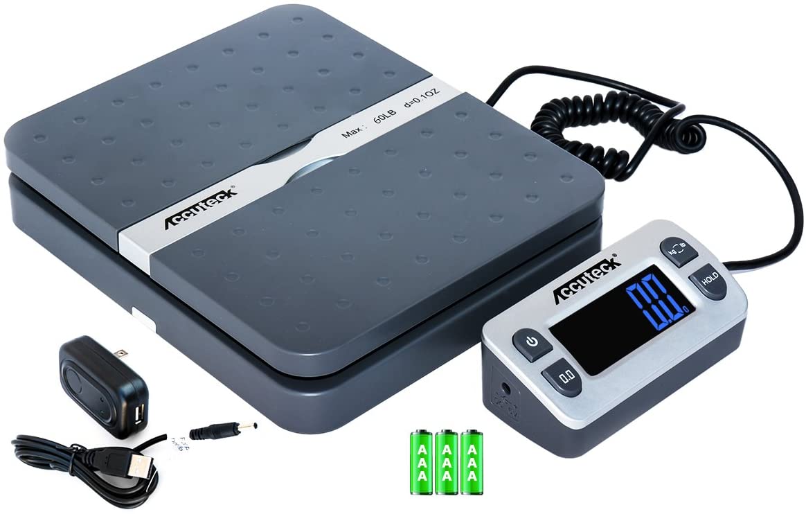 Accuteck ShipPro 110lbs x 0.1 oz. Digital Shipping Postal Scale, Gray