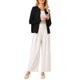 thumbnail image 2 of Suéter de Cardigan de Botones para Mujer INSPIRE CHIC, Cuello Redondo, Manga Larga, Tejido de Punto, Chaqueta de Canalé, XL, Negro, 2 of 5