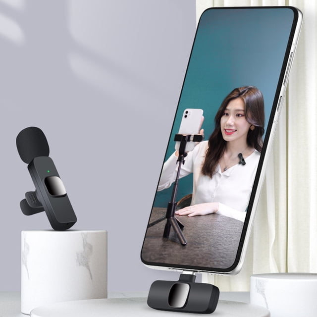 Micrófono lavalier inalámbrico Micrófono inalámbrico Lavalier portátil para transmisión en vivo Teléfono para juegos