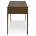 thumbnail image 3 of Harper 48" Walnut Brown Mid-Century Modern Desk - Solid Rubberwood, Small Space Office, 2 Drawers, Keyboard Tray, Home/Bedroom. Eco-Friendly., 3 of 10