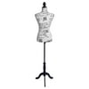 Zimtown Female Dress Form Pinnable Mannequin Body Torso with Wooden Tripod Base Stand(White Base)