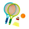 thumbnail image 3 of Langgg Kids Rackets Badminton Set Children Shuttlecocks Lightweight Indoor Outdoor Fun Activity Gift Badminton Rackets Park Blue and Green 39x19.5cm, 3 of 6