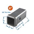 thumbnail image 4 of Toptow 64453 Trailer Hitch Receiver Tube 2-Inch X 6-Inch Length Combo Bar Weld On Raw Steel, 4 of 4