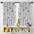thumbnail image 5 of Blackout Kids Curtains,Gray Christmas Cardinal Bird Pattern Childrens Insulated Curtains Set Of 2,Bedroom Essentials,Toddler Room Decor 42"x54", 5 of 5