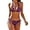 Tropical Printed, variant on NICKSUN Women's Bikini Sets Two Piece Bathing Suits Sexy Textured Halter Padded Bikini Swimsuits Side Tie Thong Bottom Swimwear