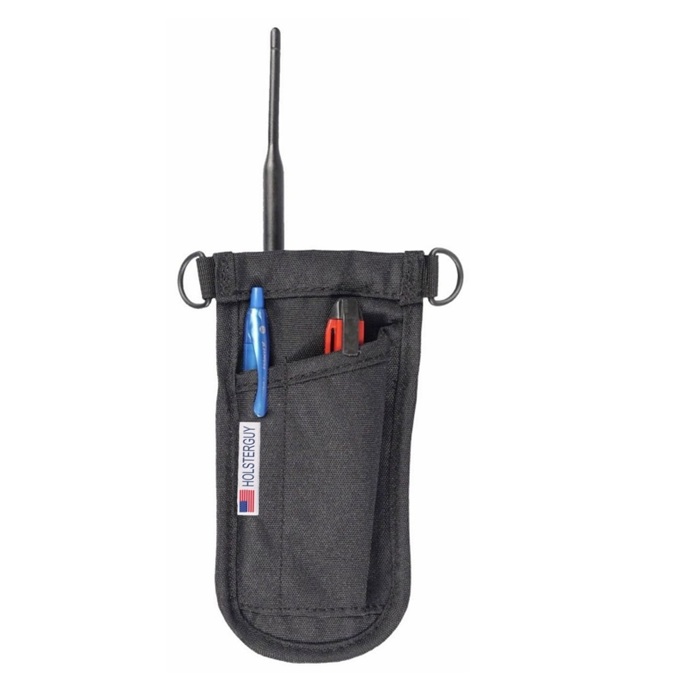 Holsterguy SSRH-500 Shoulder Strap Radio Holster With Adjustable Pouch - Holds Radios 4-3/4" to 8-1/2" Tall - Made in the USA - Black
