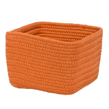 Colonial Mills 10" Orange Handmade Braided Basket
