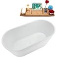 thumbnail image 2 of 59" Streamline NB5220WH Soaking Freestanding Tub and Tray With Internal Drain in Glossy White, 2 of 7