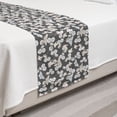 thumbnail image 2 of Flowers Insects Bed Runner, Vintage Floral Nostalgia Detailed Foliage and Butterflies Pattern, Decorative Accent Bedding Scarf for Hotels Homes and Guestrooms, Twin, Grey and Warm Taupe, by Ambesonne, 2 of 2