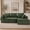 Green, variant on 95 Inch Modular Combination Sofa with L-Shaped Lounge, 4-Seater Boneless Design, Brown