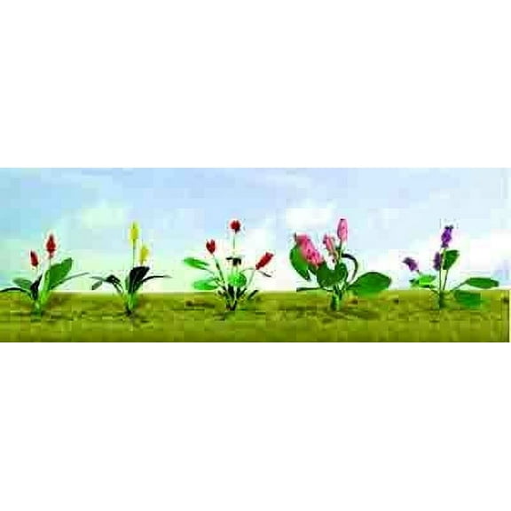 JTT Scenery Products 95561 HO Assorted Flower Plants, Set #2, 1/2" High (12 Pk)