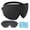 Black, variant on 3D Sleep Eye Mask, Cooling Blackout Blindfold with Contoured Cups and 5 Pairs of Foam Earplugs, Black