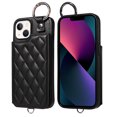 thumbnail image 1 of iPhone 13 Case ,Card Slots Leather Wrist Strap Phone Cover for iPhone 13, 1 of 5