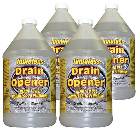 Fumeless Drain Opener - Professional Strength - Fast Acting - 4 gallon (Best Diy Drain Cleaner)