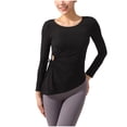thumbnail image 5 of Sudadera con capucha para mujer,Camiseta informal para mujer, cuello redondo, manga larga, poliéster, color liso, corte regular, uso diario, sopatenor, 5 of 5
