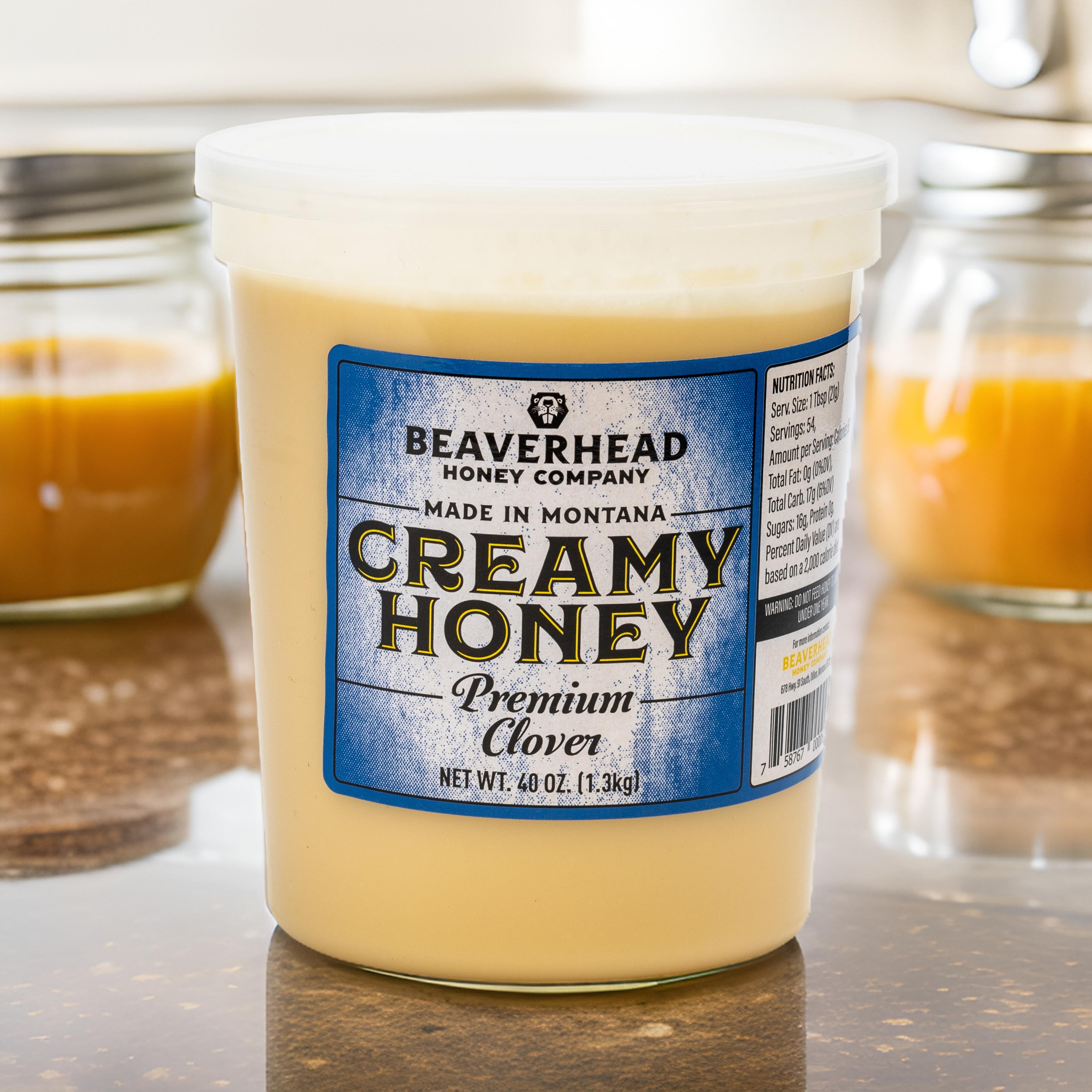 Beaverhead Creamy Clover Honey Tub 40 oz.