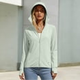 thumbnail image 5 of Uaswgudfs Women's UPF 50+ Sun Protection Hoodie with Extended Wide Brim Hat, Full Zip Lightweight Breathable UV Resistant Hiking Running Golf Athletic Jacket for Outdoor, 5 of 6