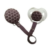 Velvet Polka Dot Pacifier & Clip Set